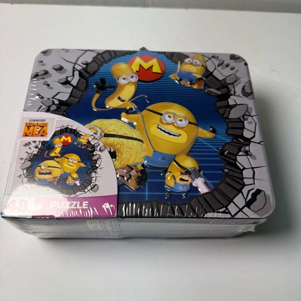 Despicable Me Minions 48-Piece Puzzle in Tin with Handle, for Families and Kids